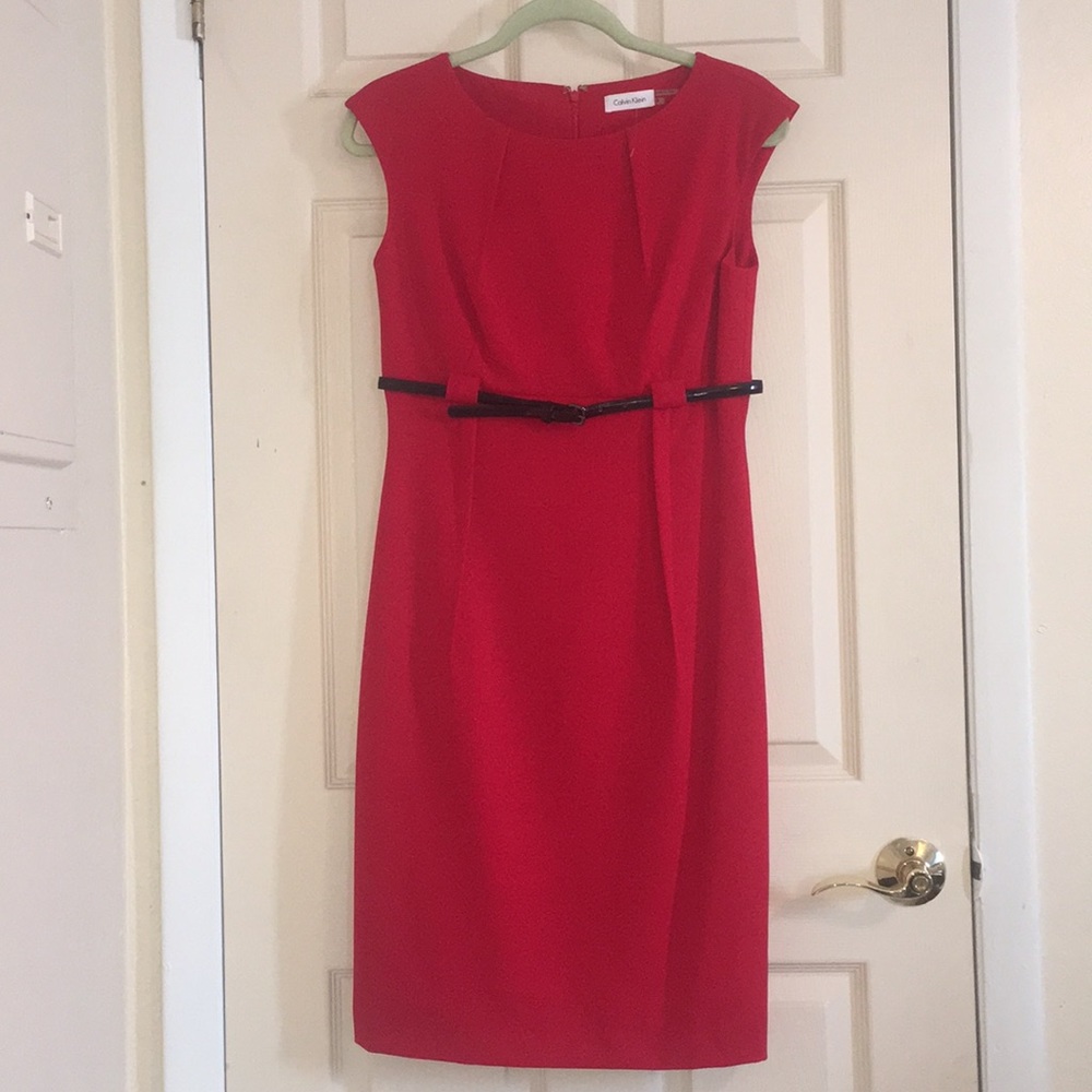 NWOT Calvin Klein sz 6 sexy red sleeveless dress